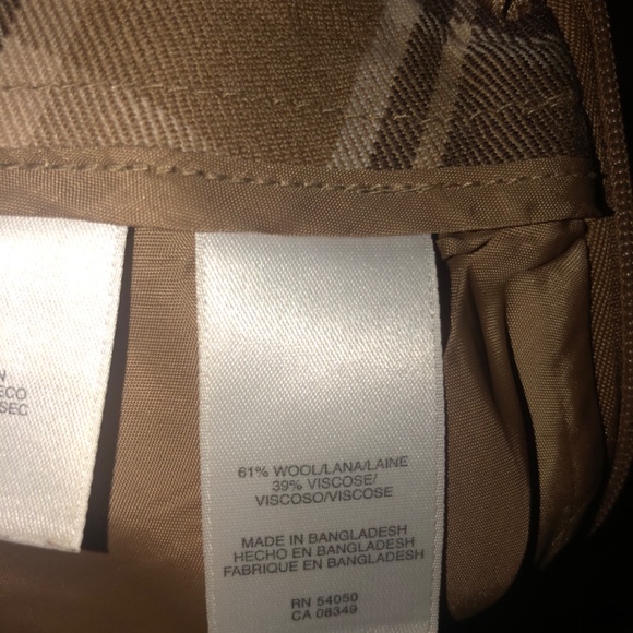 Jones New York camel plaid and cream fall aline length skirt - Picture 5 of 7